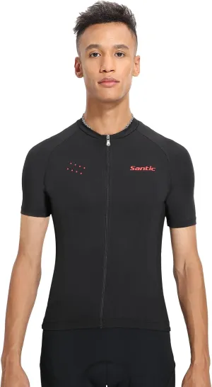Santic Mens Cycling Jersey Short Sleeve Bike Shirts for Men Bicycle Jacket with Pockets Breathable & Quick Dry Yorkson