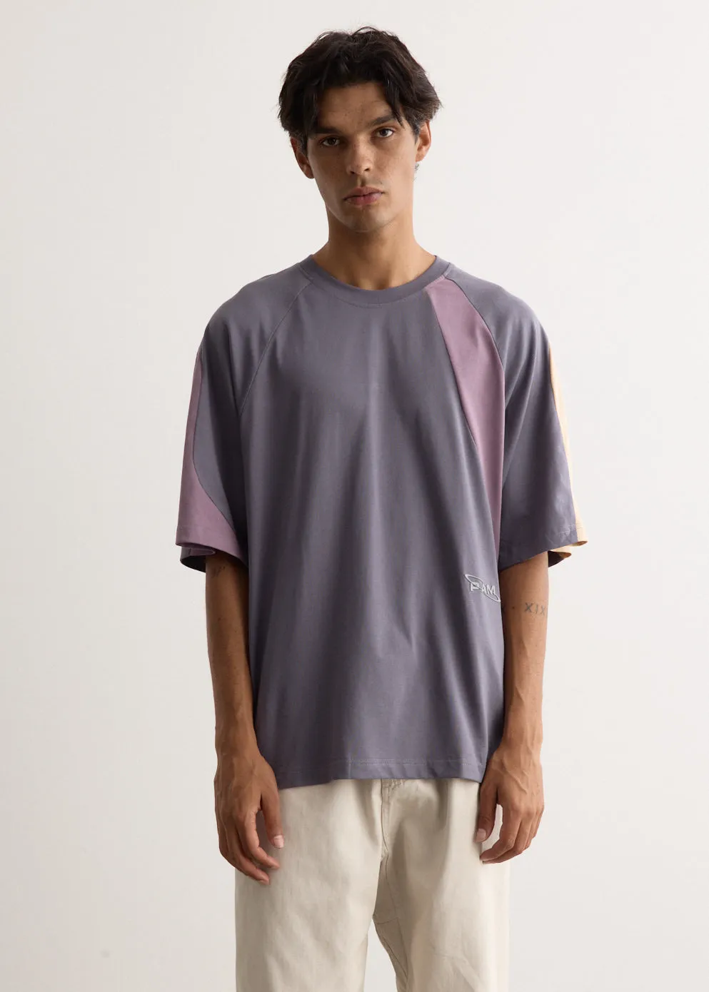 Shattered Panel Short Sleeve Top
