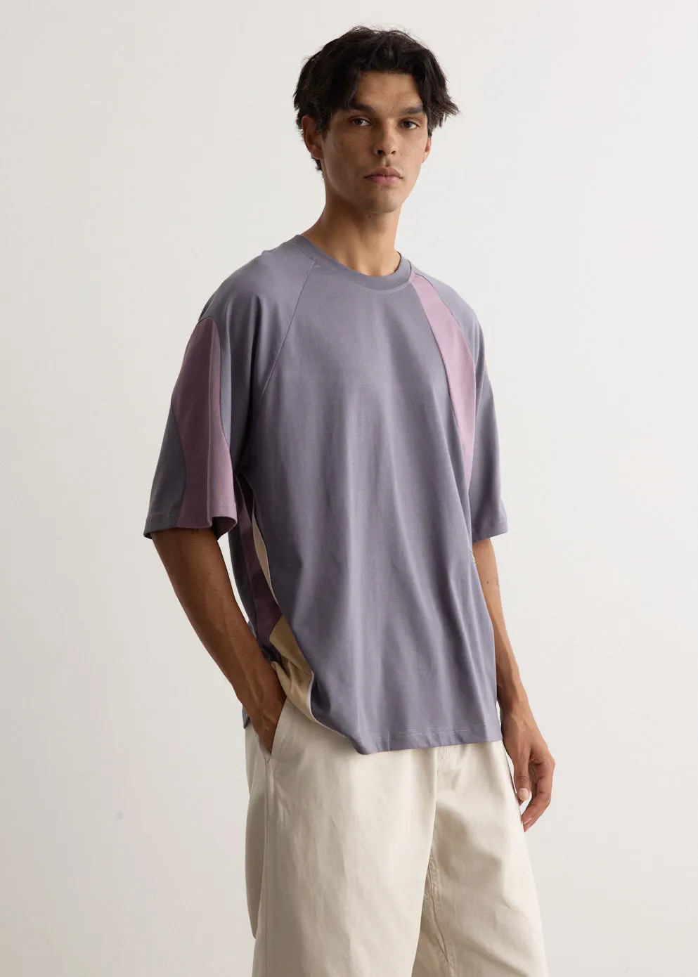 Shattered Panel Short Sleeve Top