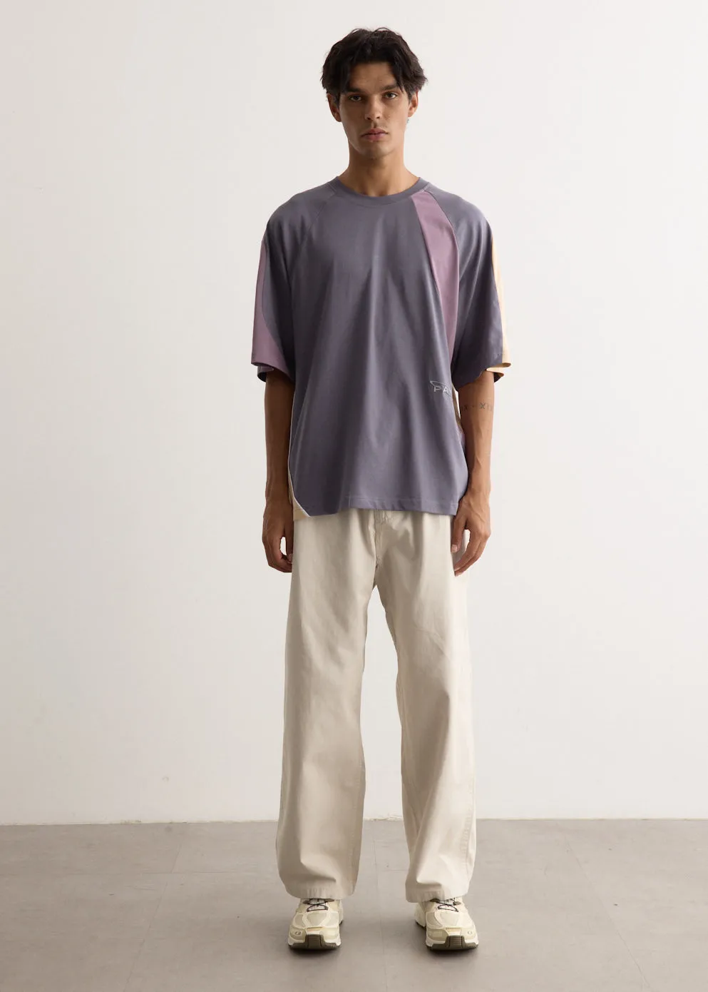 Shattered Panel Short Sleeve Top