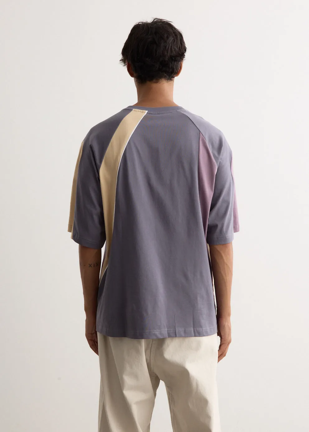 Shattered Panel Short Sleeve Top