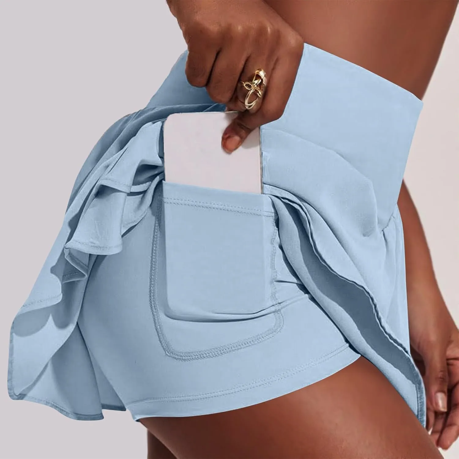 Skorts for Women with Pockets Plus Size Womens Tennis Skirt with Shorts Underneath High Waisted Women's Skorts