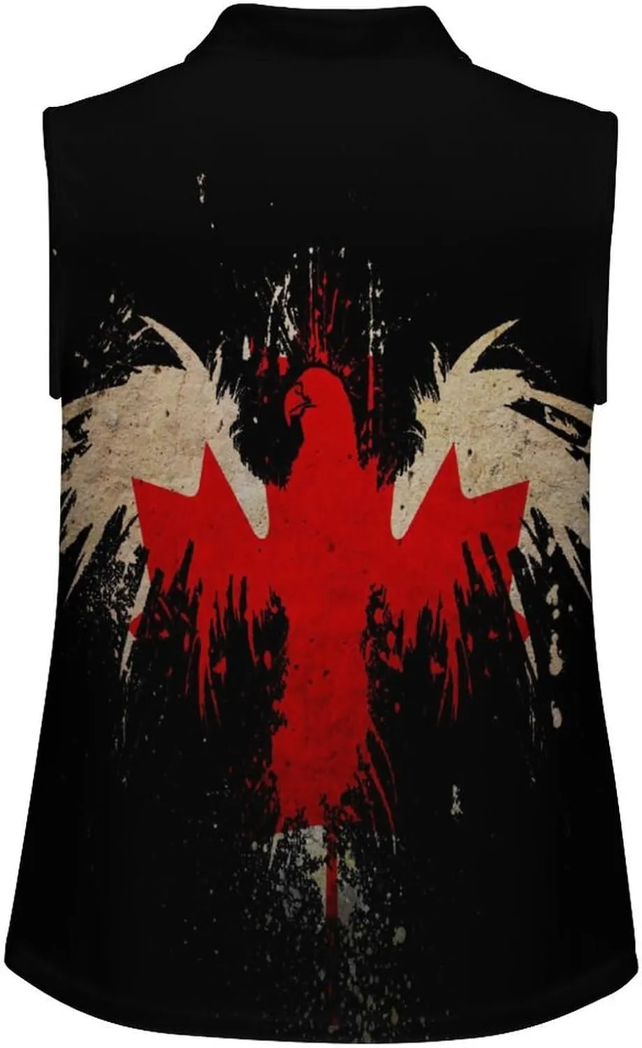 Sleeveless Shirts for Women American Flag V Neck Shirt Casual PO-LO Tank Top Pullover Quick Dry with Designs