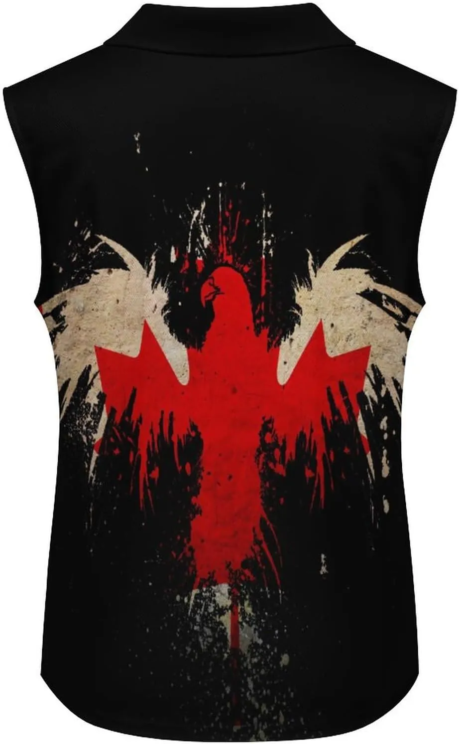 Sleeveless Shirts for Women American Flag V Neck Shirt Casual PO-LO Tank Top Pullover Quick Dry with Designs