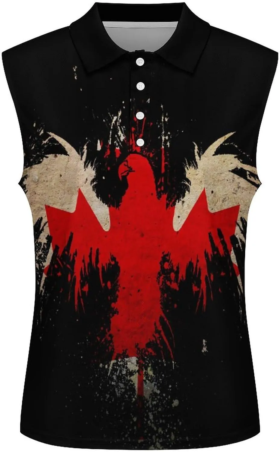 Sleeveless Shirts for Women American Flag V Neck Shirt Casual PO-LO Tank Top Pullover Quick Dry with Designs