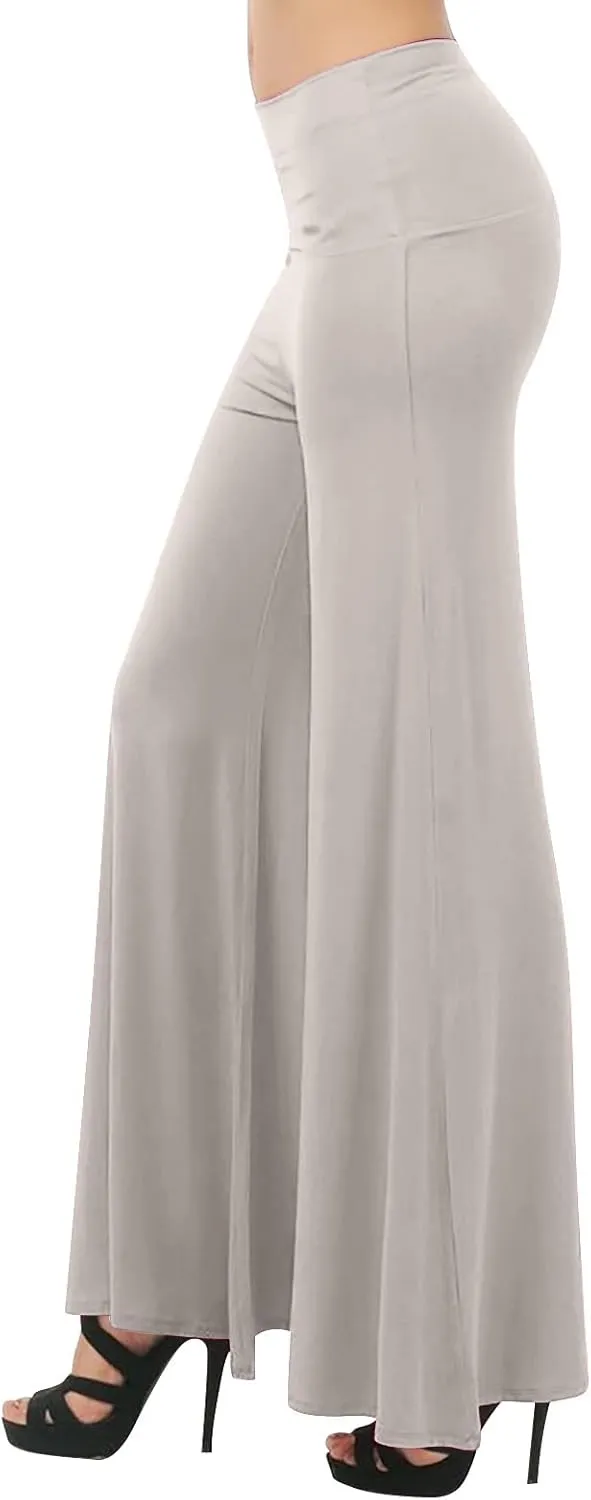 SMIDOW Womens Flare Yoga Pants High Waist Plus Size Tummy Control Wide Leg Flowy Pant Trousers Casual Loose Comfy Gym Pants