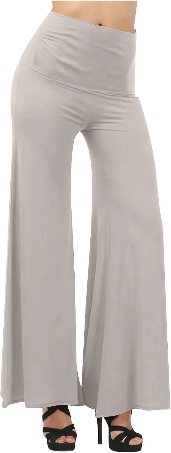 SMIDOW Womens Flare Yoga Pants High Waist Plus Size Tummy Control Wide Leg Flowy Pant Trousers Casual Loose Comfy Gym Pants