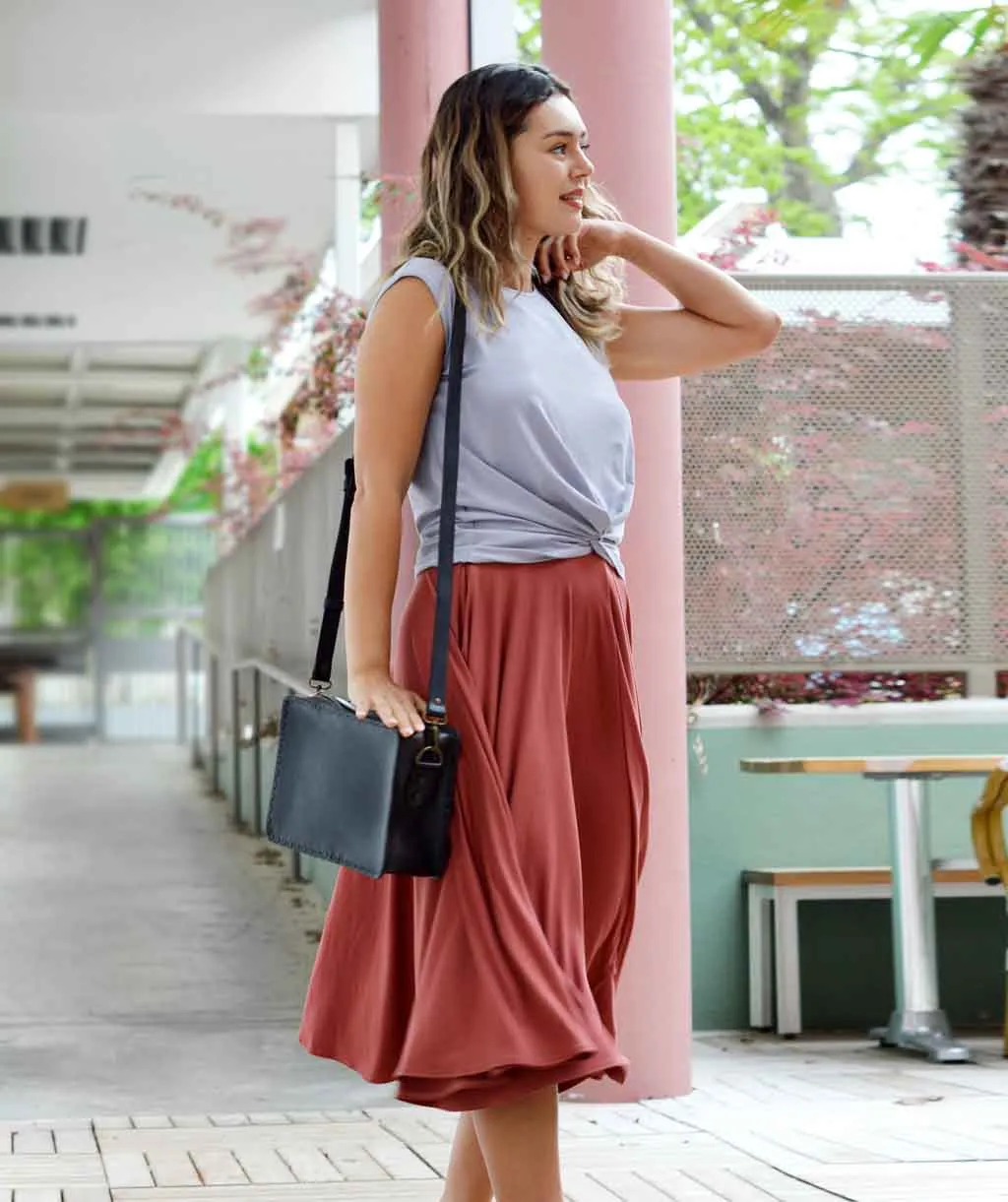 SOROYA circle skirt in Rose Dust
