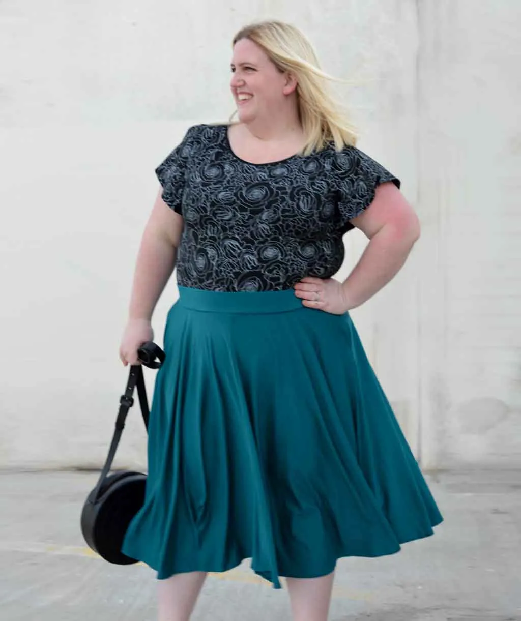 SOROYA circle skirt in Teal