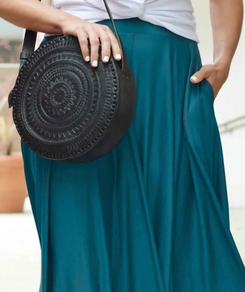 SOROYA circle skirt in Teal