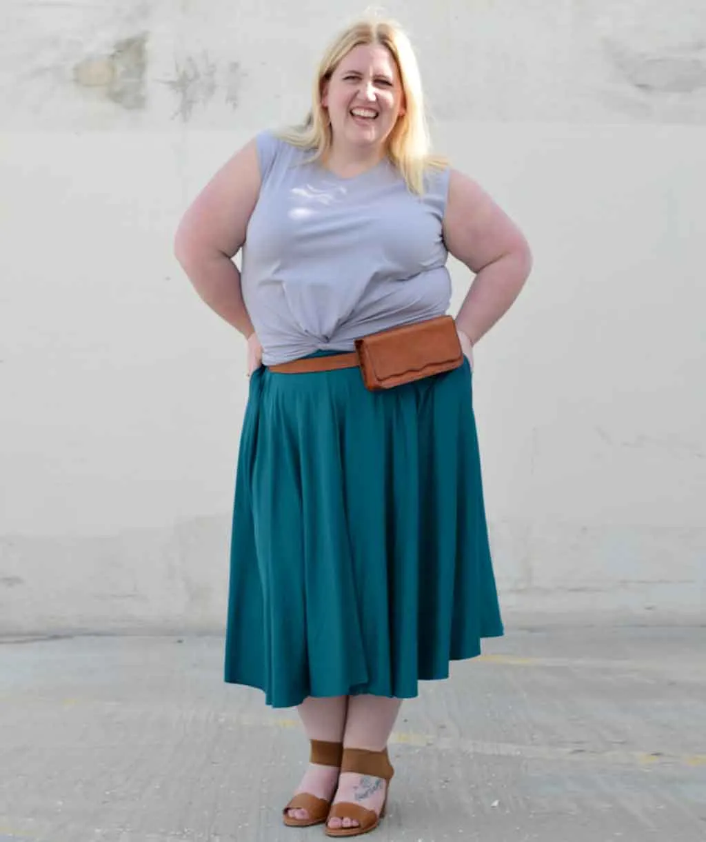 SOROYA circle skirt in Teal