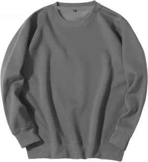 Sweatshirt for Men 2024 Fashion Cotton Long Sleeve Crewneck Sweatshirts Casual Lightweight Solid Workout Gym Pullover