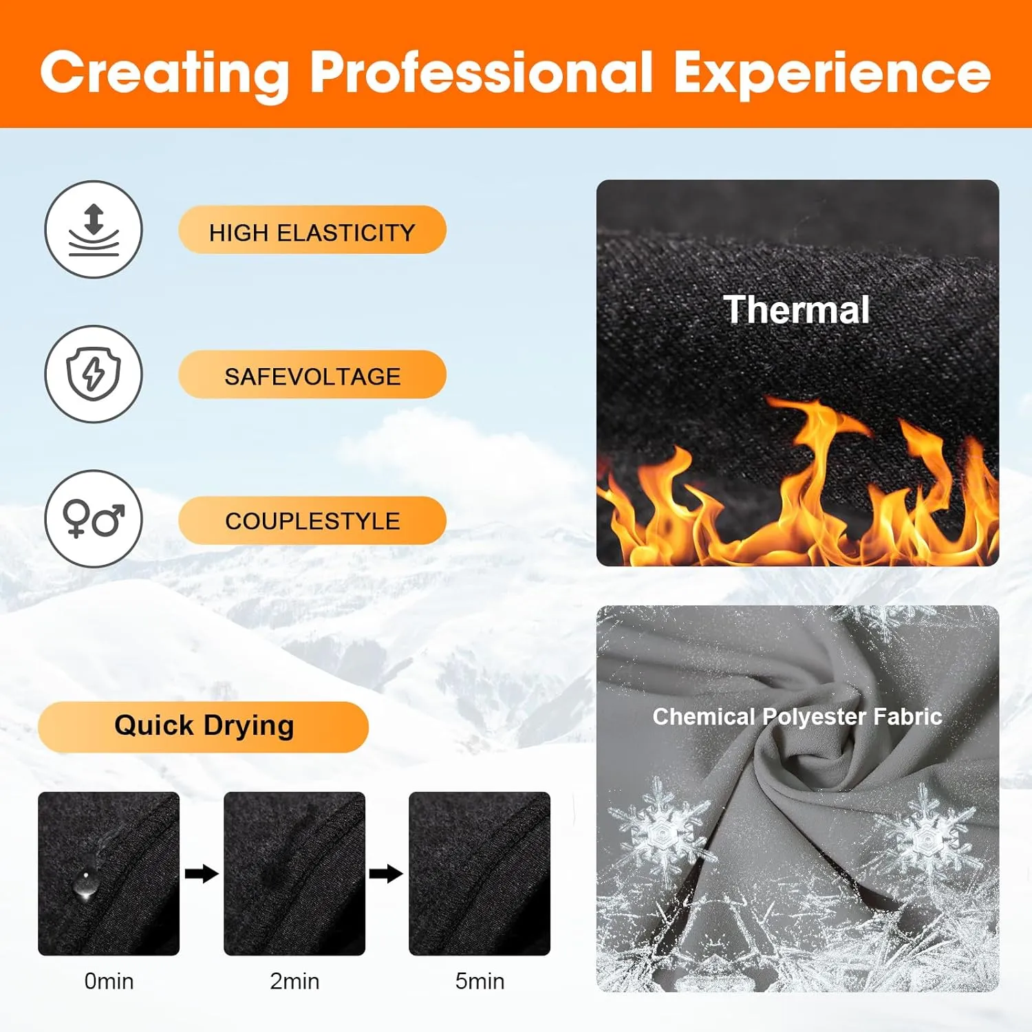 Thermal Underwear Set Women Men,Breathable Flexible undershirt snow gear for Home Indoors, Outdoors, Sports,Winter