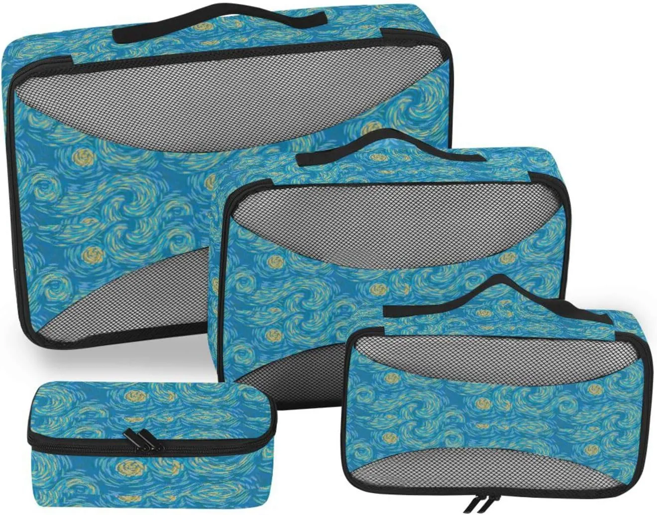 Travel Bags Organizer for Luggage 4 Set Luggage Cubes for Packing Luggage Packing Cubes for Travel Packimg Cubes Abstract Floral