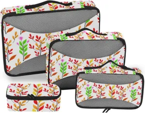 Travel Bags Organizer for Luggage 4 Set Luggage Organizer Suitcase Packing Cubes for Travel Oacking Cubes Colorful Wild Floral
