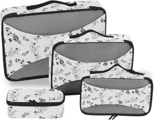 Travel Cubes 4 Set Luggage Packing Cubes Travel Cube Packing Cubea Flowers