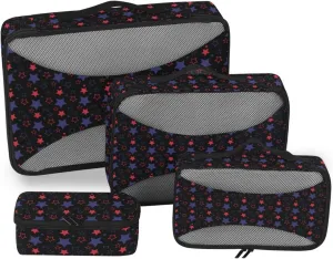 Travel Cubes 4 Set Luggage Packing Cubes Travel Cubes for Packing Women Packing Cubed American Stars
