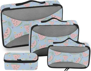 Travel Cubes for Packing 4 Set Luggage Cubes for Packing Travel Organizers Oacking Cubes Watermelon Fruit