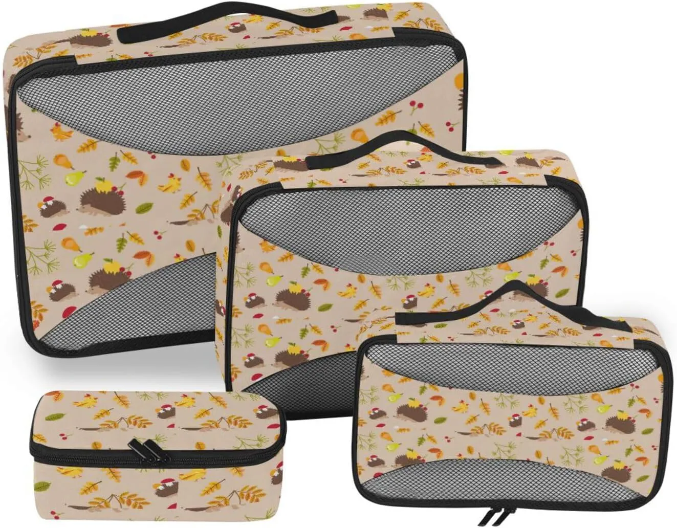 Travel Cubes for Packing 4 Set Luggage Organizers for Suitcase Packing Cubes for Travel Women Oacking Cubes Cute Hedgehogs