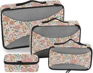 Travel Cubes for Packing 4 Set Luggage Packing Cubes Packing Cubes for Travel Women Packing Cubea Halloween in Florals