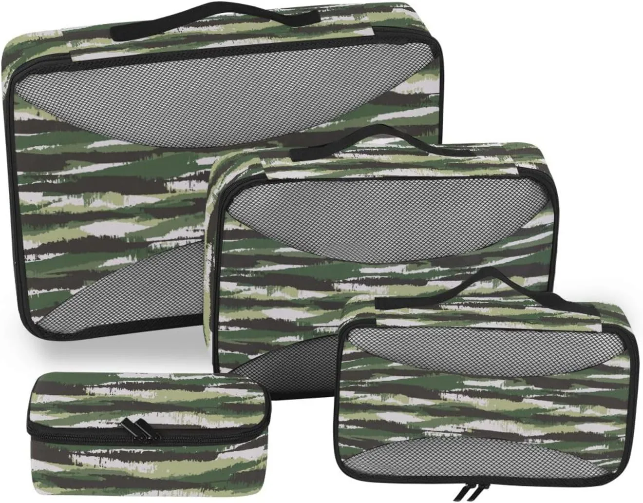 Travel Cubes for Packing 4 Set Suitcase Organizer Bags Packing Organizers for Luggage Packimg Cubes Brushstrokes Texture