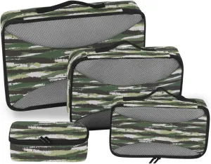 Travel Cubes for Packing 4 Set Suitcase Organizer Bags Packing Organizers for Luggage Packimg Cubes Brushstrokes Texture