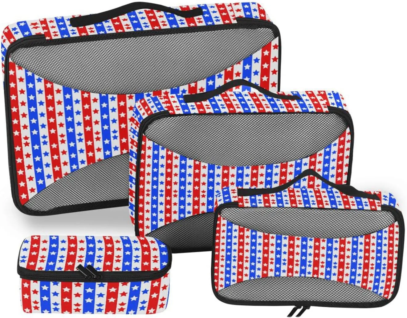 Travel Cubes for Packing Set of 4 Luggage Bags Organizers Suitcase Packing Cubes Paxking Cubes American Independence