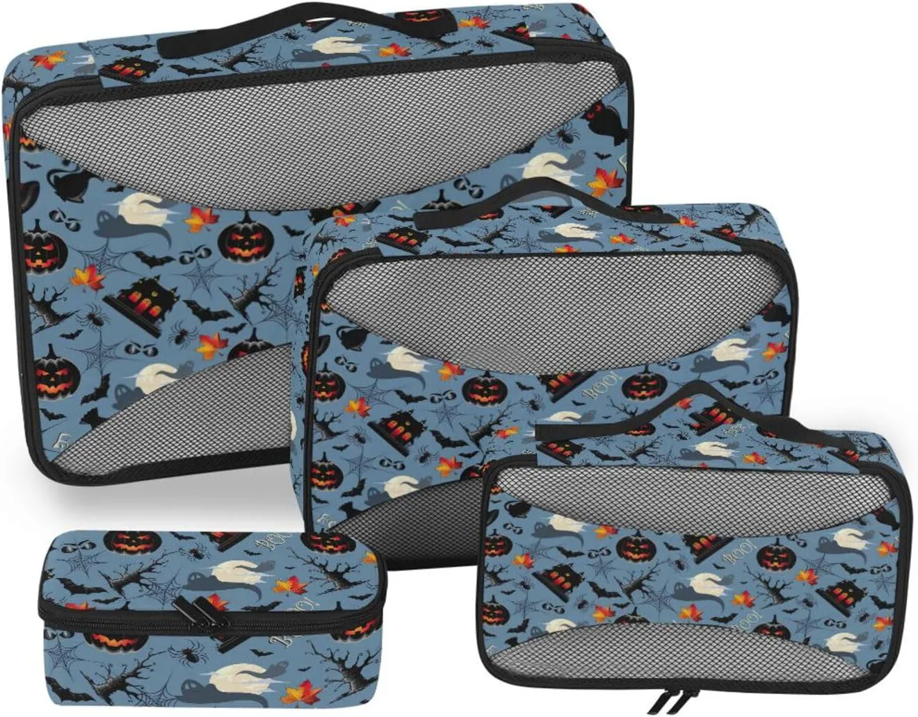 Travel Cubes for Packing Set of 4 Luggage Organizer Packing Cubes for Travel Women Pcking Cubes Halloween Style