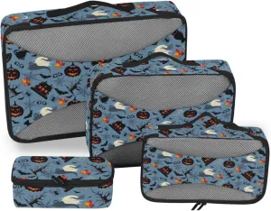 Travel Cubes for Packing Set of 4 Luggage Organizer Packing Cubes for Travel Women Pcking Cubes Halloween Style