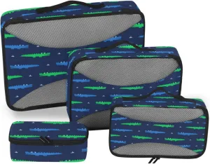 Travel Cubes Set of 4 Luggage Cubes for Packing Traveling Packing Cubes Pqcking Cubes Crocodile Alligator Cute