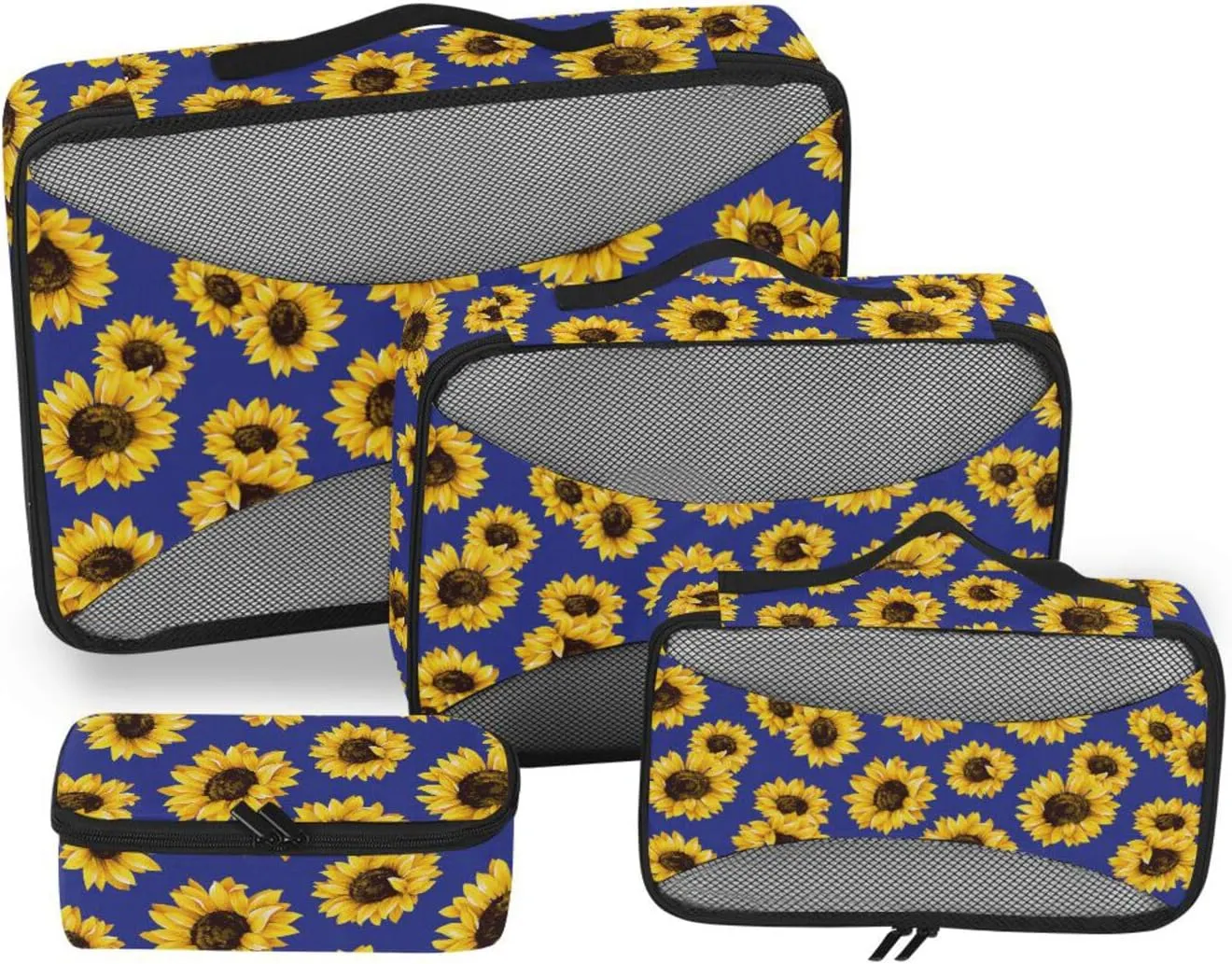 Travel Cubes Set of 4 Luggage Cubes Suitcase Packing Cubes Packing Cunes Sunflower