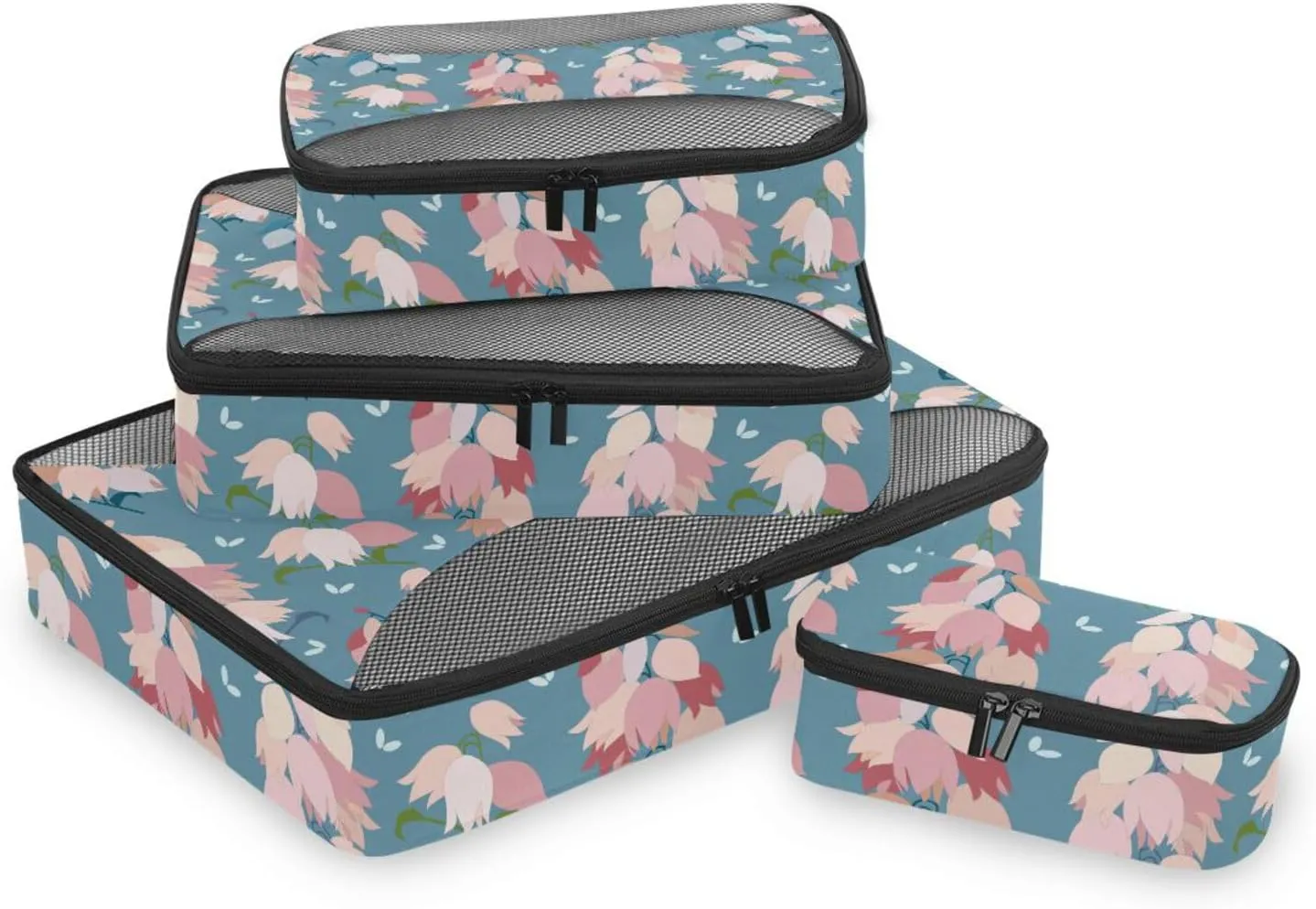 Travel Cubes Set of 4 Luggage Cubes Traveling Packing Cubes Packing Cube Flowers