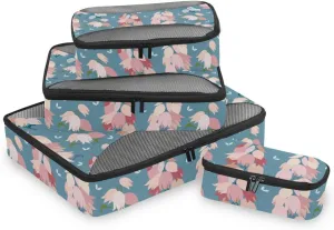 Travel Cubes Set of 4 Luggage Cubes Traveling Packing Cubes Packing Cube Flowers