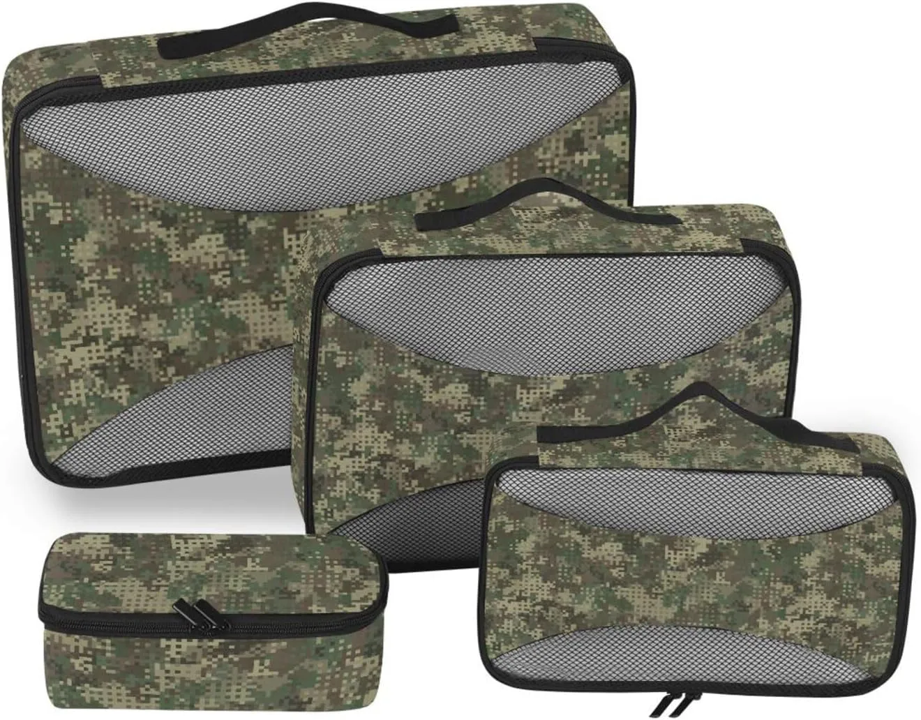 Travel Packing Cubes Set of 4 Luggage Organizer Bags Packing Cubes Travel Packing Cube Camouflage