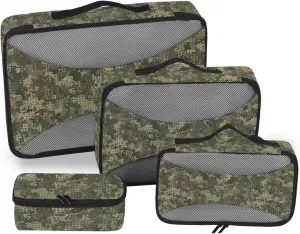 Travel Packing Cubes Set of 4 Luggage Organizer Bags Packing Cubes Travel Packing Cube Camouflage