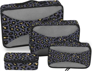 Travel Packing Cubes Set of 4 Luggage Organizer Bags Packing Cubes Travel Pqcking Cubes Leopard Print