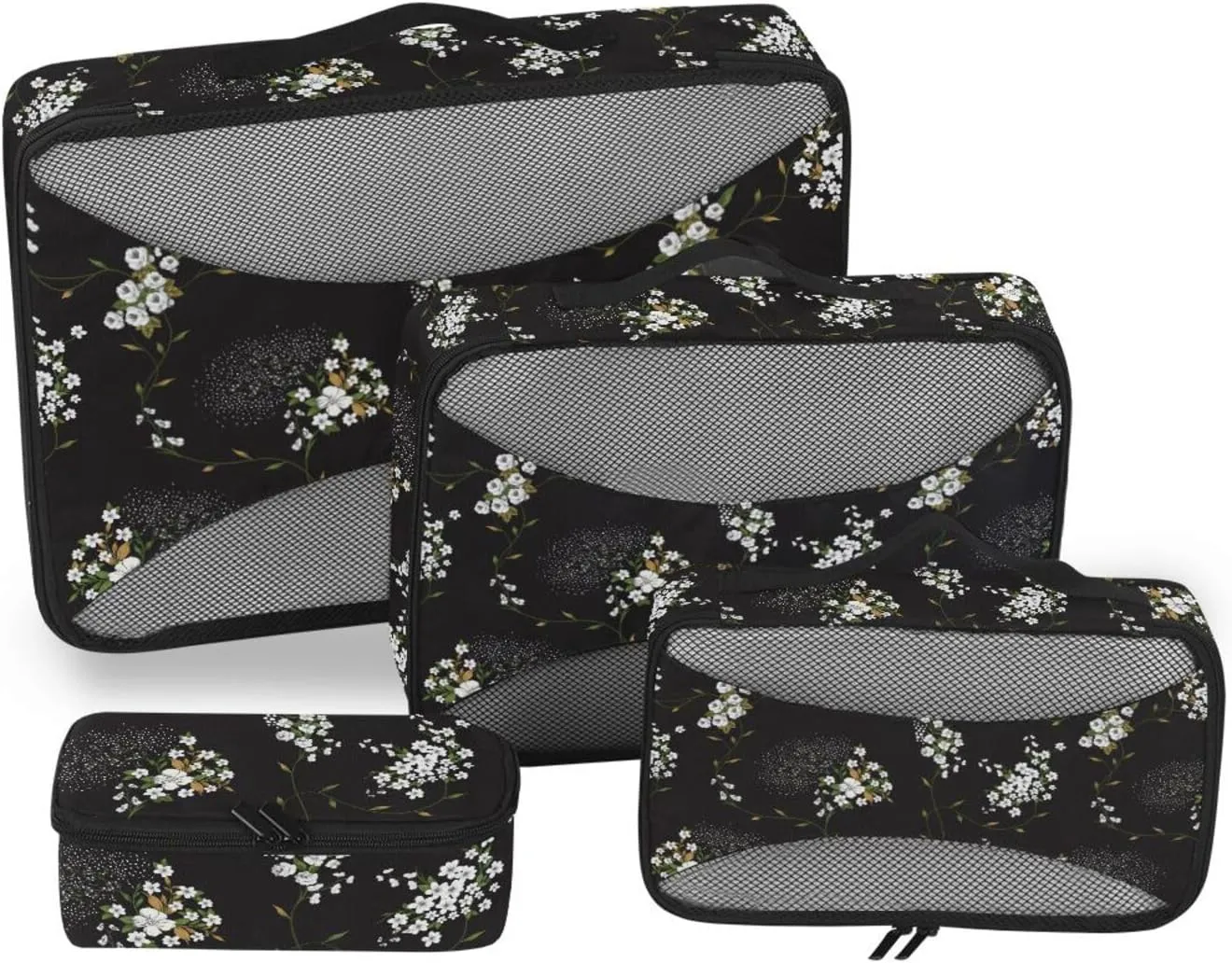 Travel Packing Organizers 4 Set Luggage Cubes for Packing Traveling Packing Cubes Packing Cunes Floral