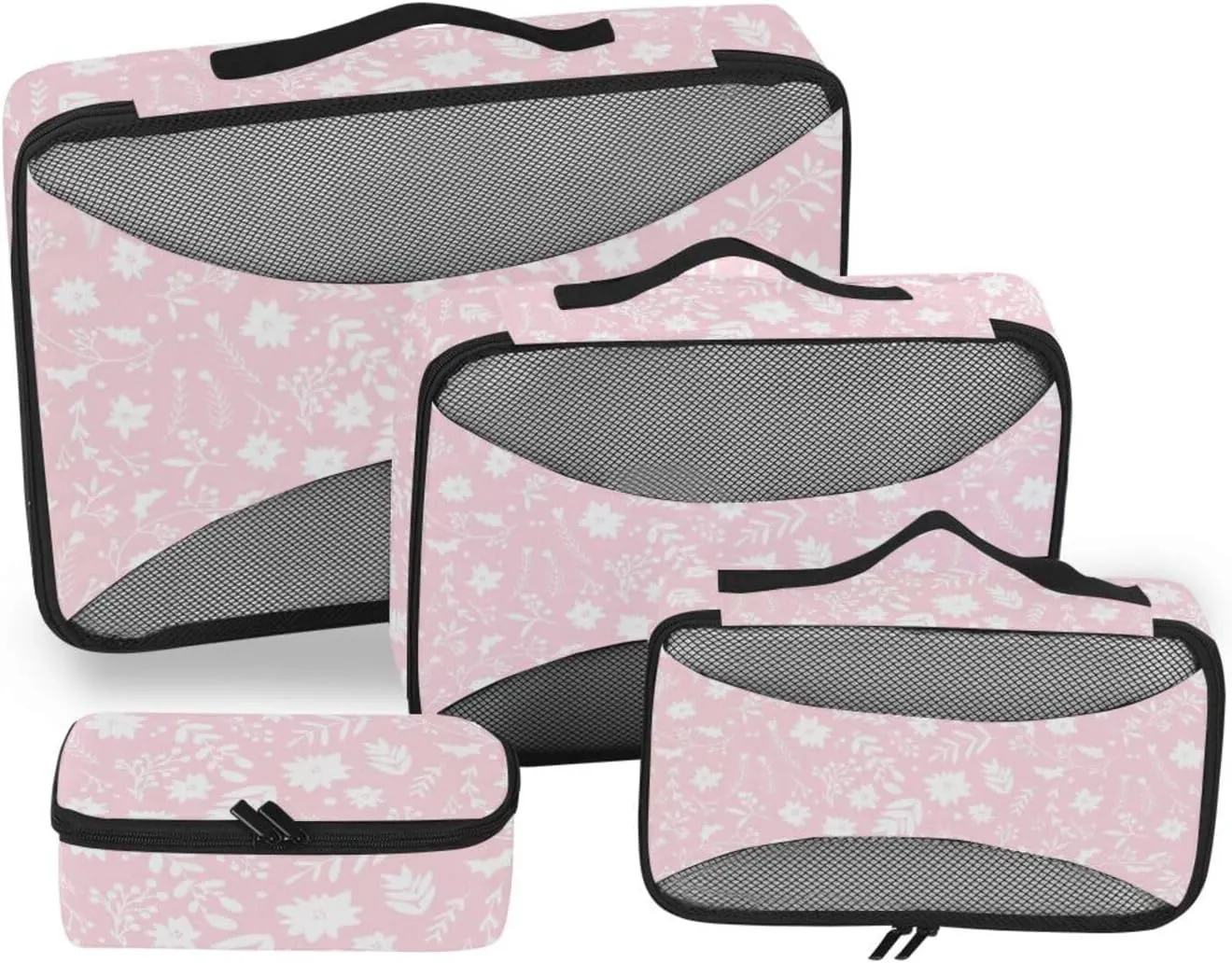 Travel Packing Organizers 4 Set Suitcase Organizer Travel Cubes for Luggage Packing Cubea Christmas Winter Floral