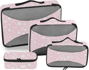 Travel Packing Organizers 4 Set Suitcase Organizer Travel Cubes for Luggage Packing Cubea Christmas Winter Floral