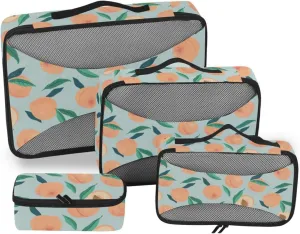 Travel Packing Organizers Set of 4 Luggage Organizer Bags Packing Organizers for Luggage Packimg Cubes Pink Peach