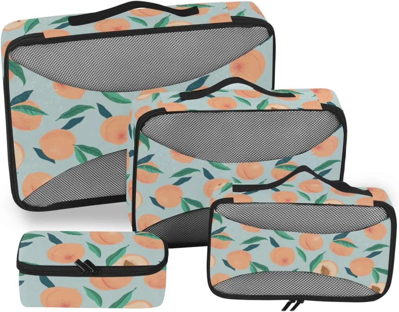 Travel Packing Organizers Set of 4 Luggage Organizer Bags Packing Organizers for Luggage Packimg Cubes Pink Peach