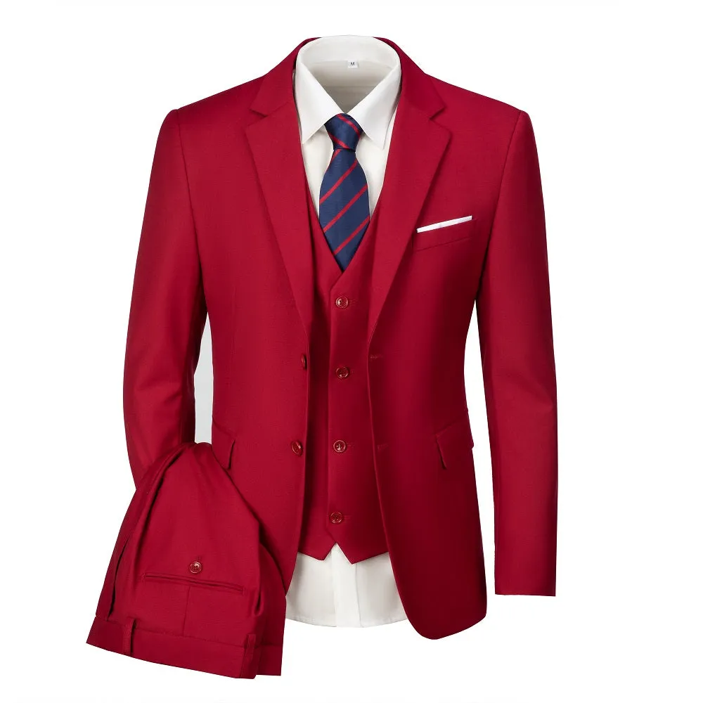 Two Button 3 Pieces Men Suits (MORE COLORS )