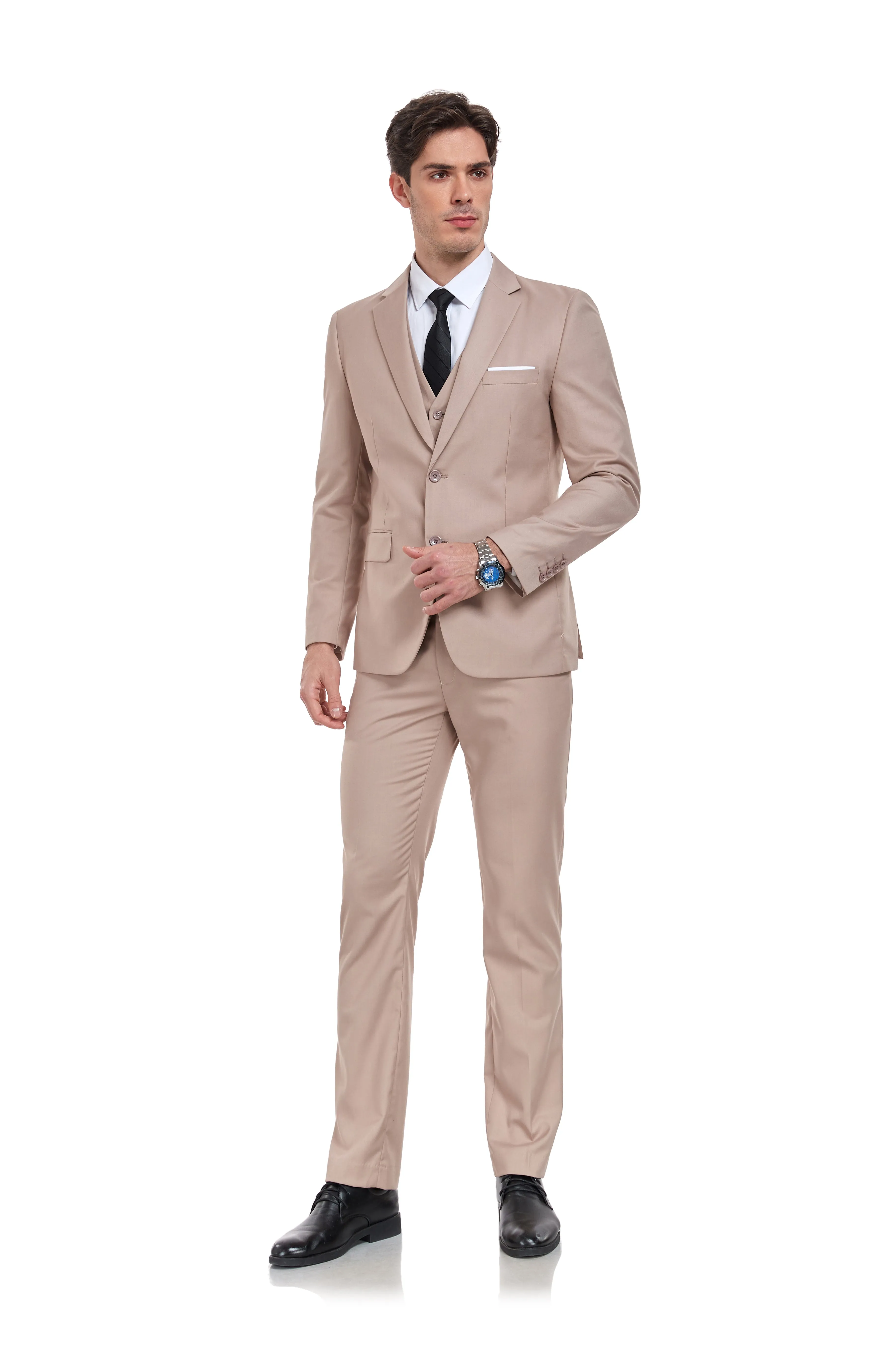 Two Button 3 Pieces Men Suits (MORE COLORS )