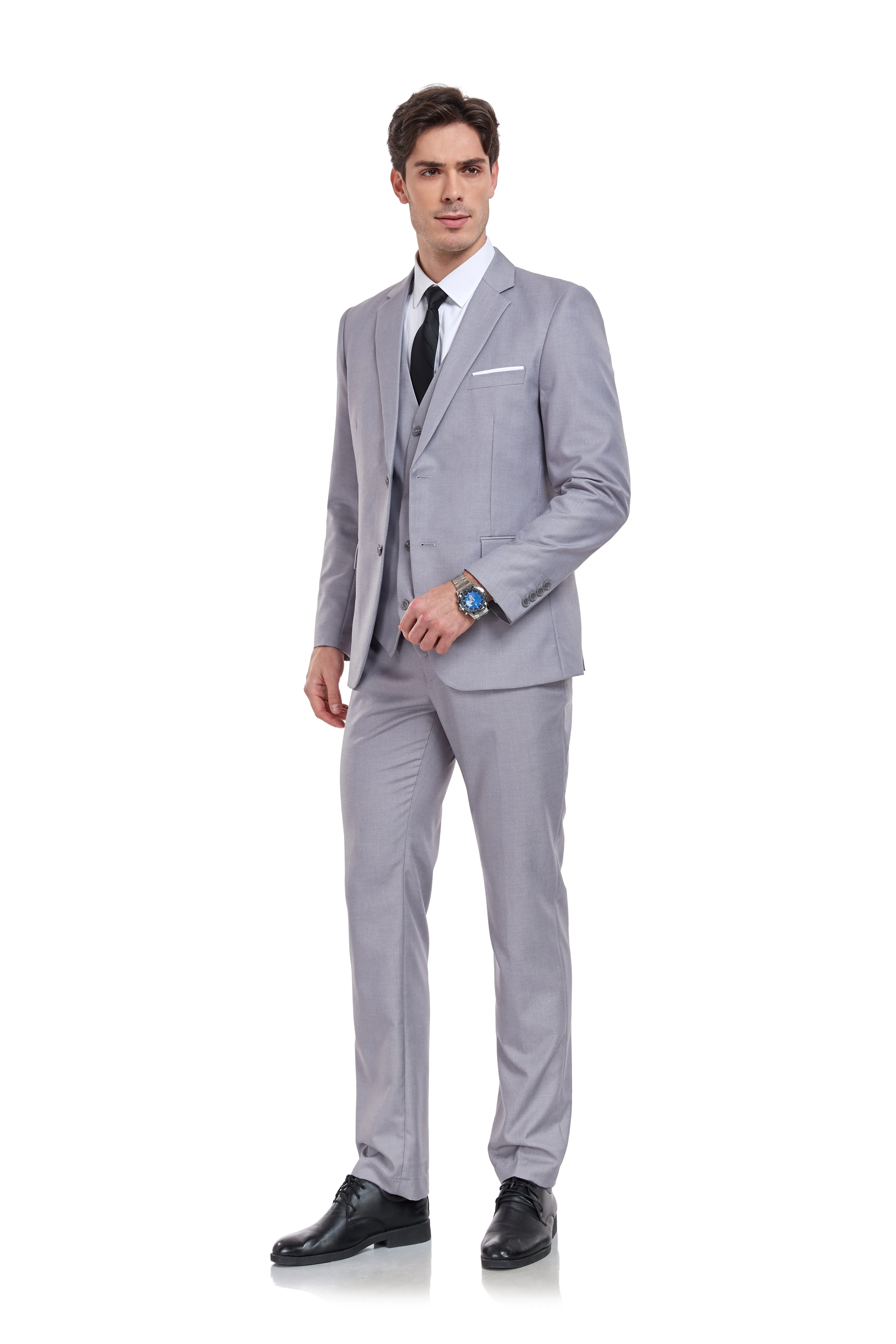 Two Button 3 Pieces Men Suits (MORE COLORS )