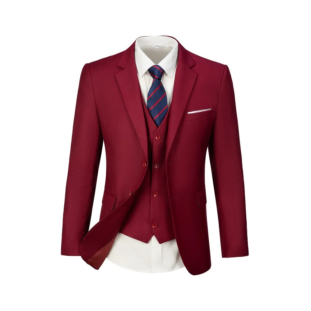 Two Button 3 Pieces Men Suits (MORE COLORS )