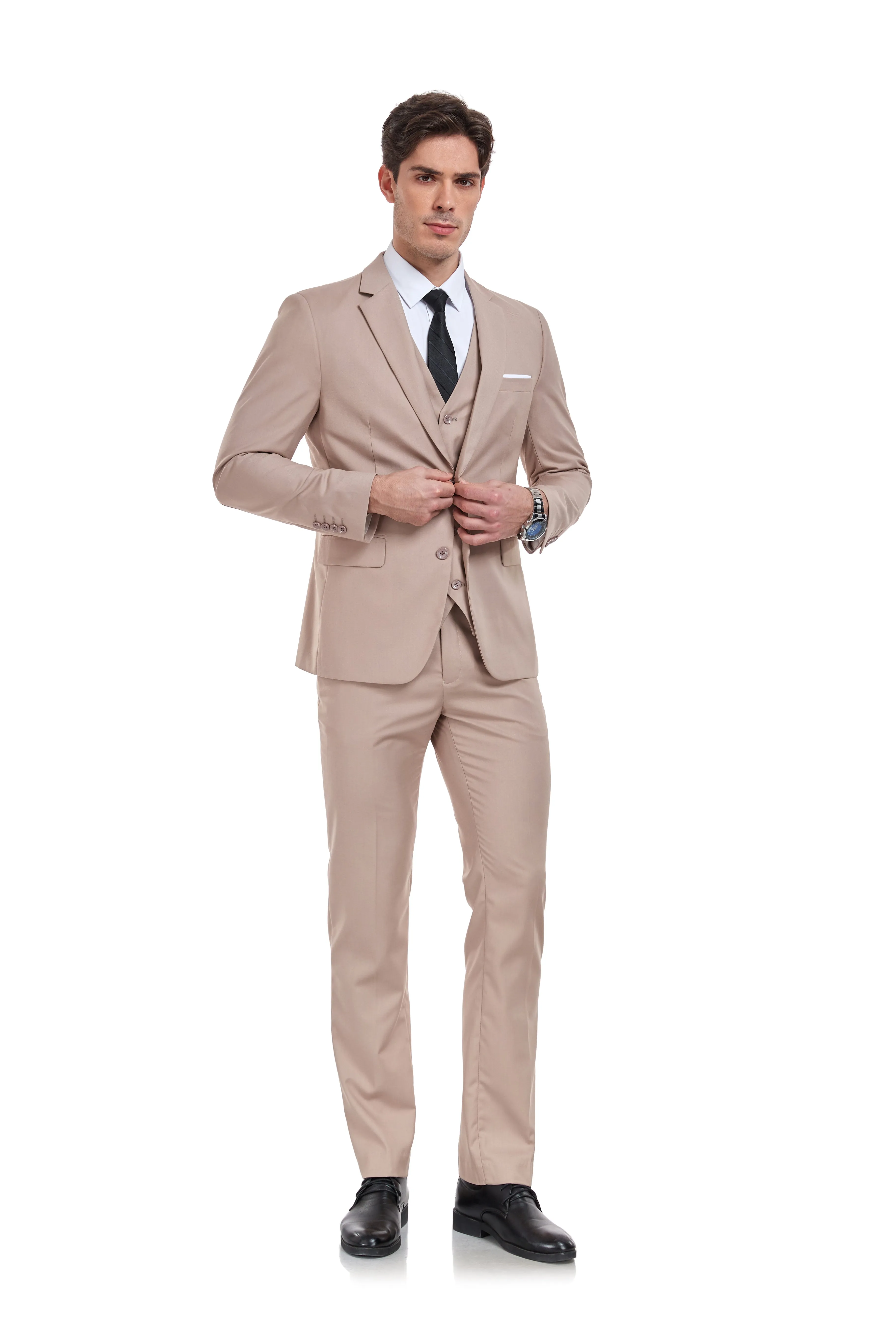 Two Button 3 Pieces Men Suits (MORE COLORS )