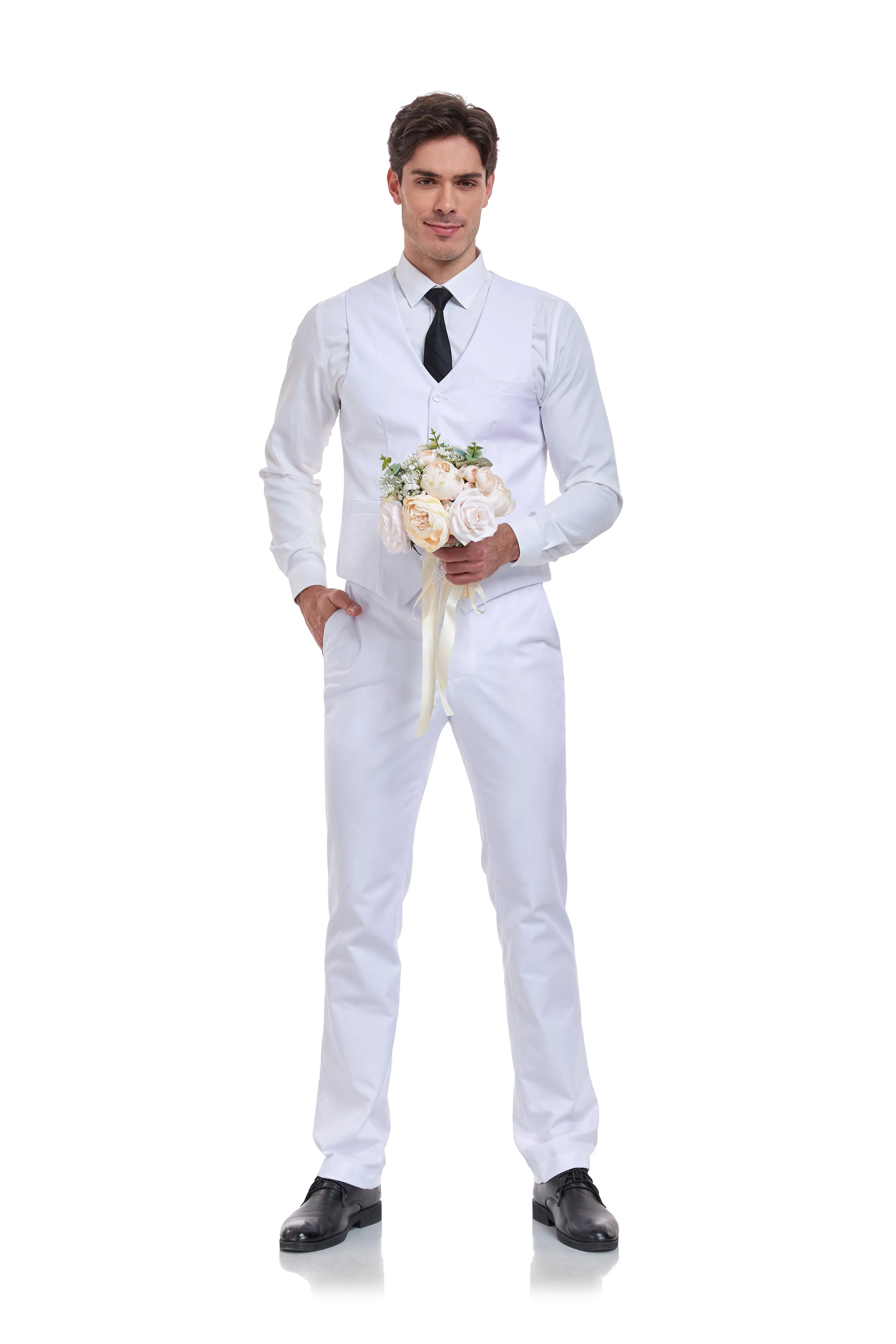 Two Button 3 Pieces Men Suits (MORE COLORS )