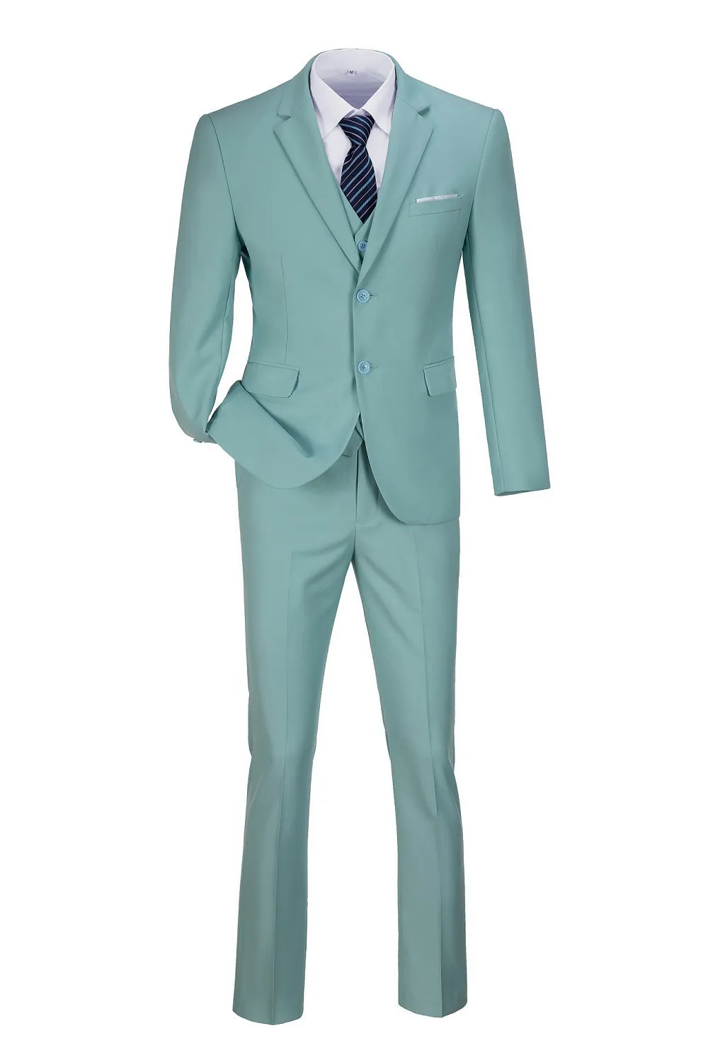 Two Button 3 Pieces Men Suits (MORE COLORS )