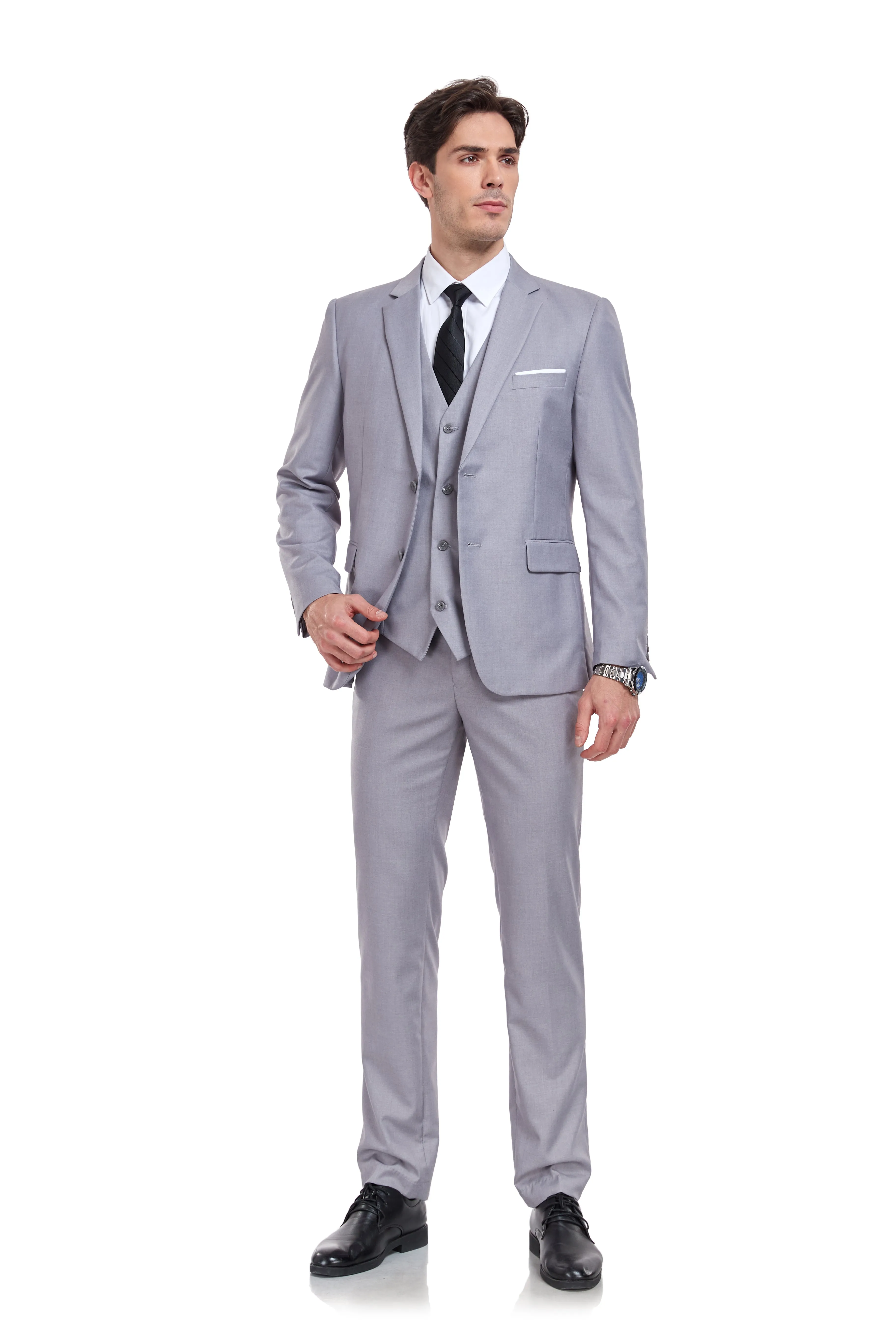 Two Button 3 Pieces Men Suits (MORE COLORS )