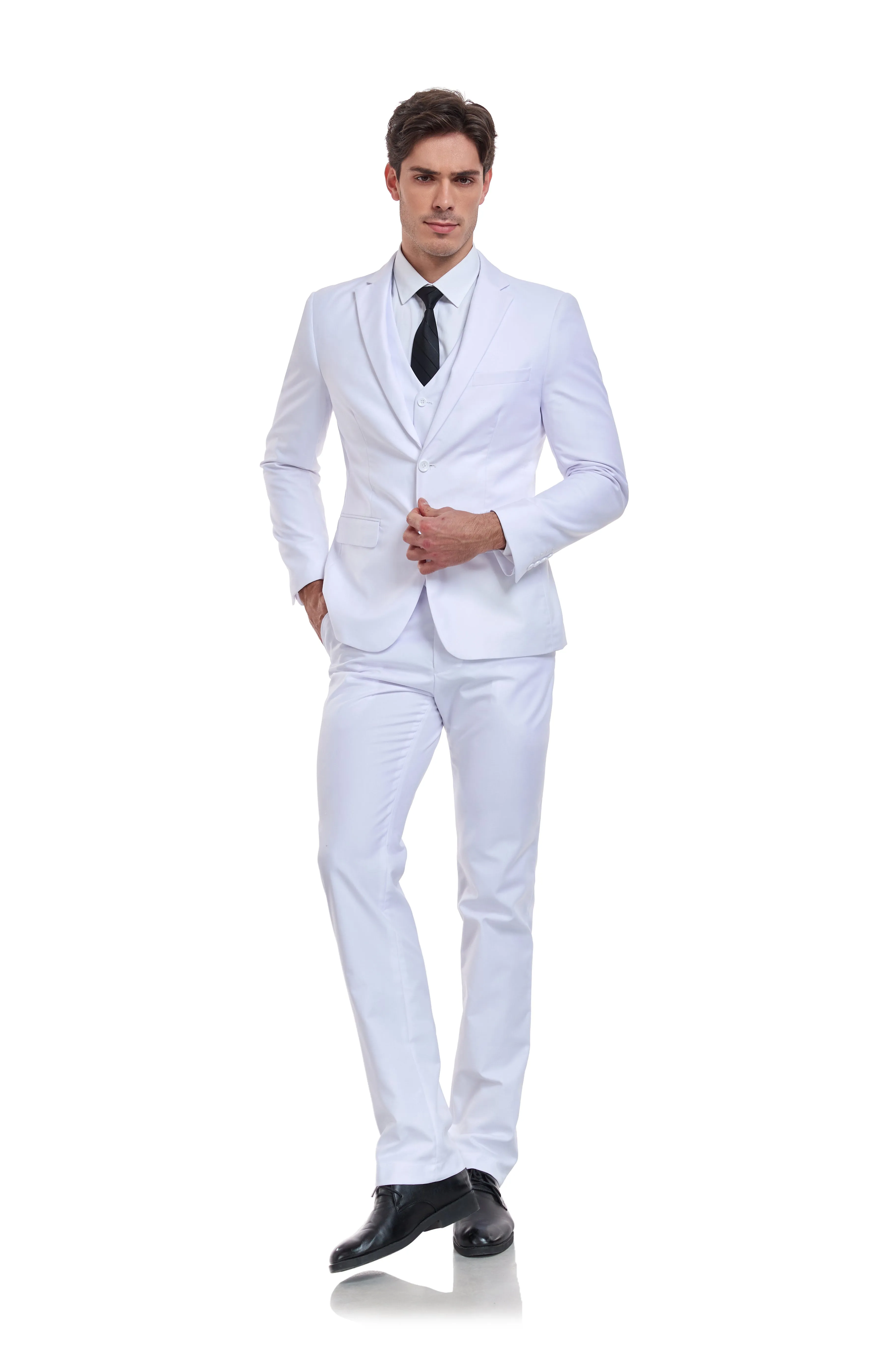 Two Button 3 Pieces Men Suits (MORE COLORS )